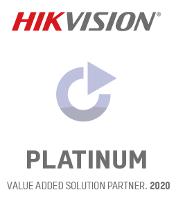Hikvision Platinum logo, partnered with Link CCTV Systems.