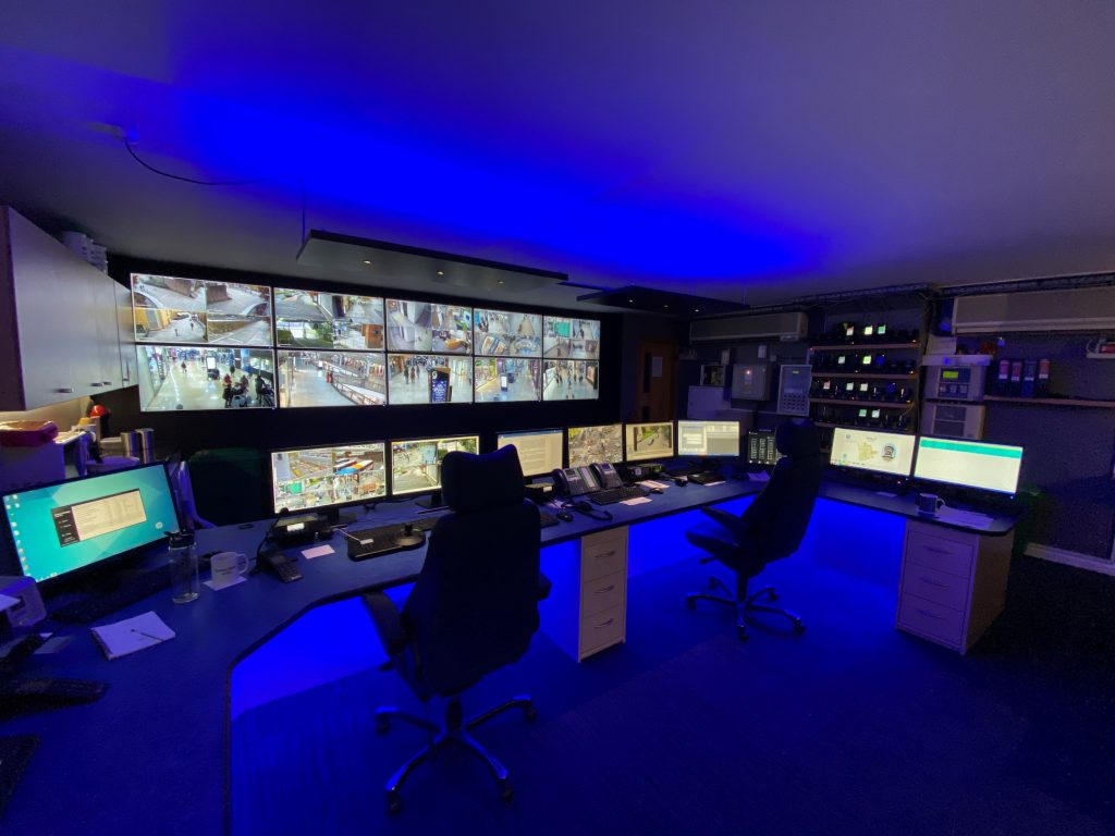 A control room installed by Link CCTV Systems.