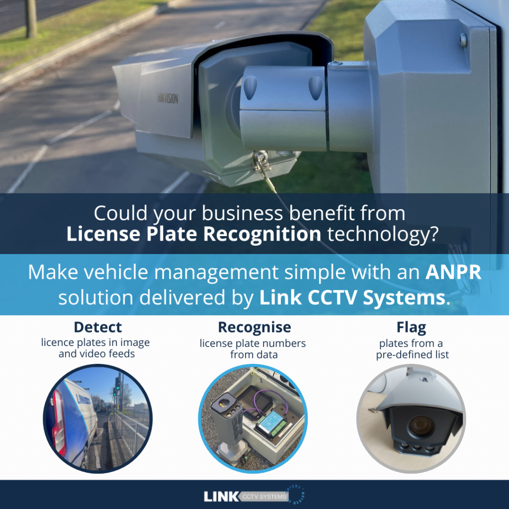 A poster to show the benefit of a ANPR solution by Link CCTV Systems